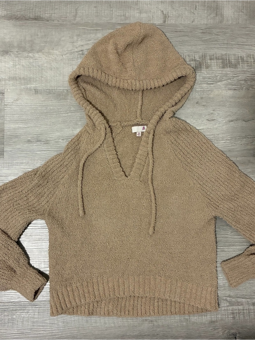 so clothing teddy hooded sweater